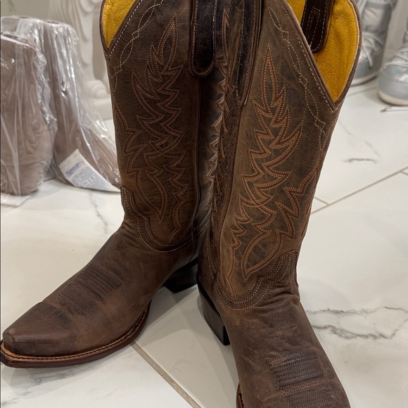 Cavender’s Women’s Burnished Brown Leather Cowboy Boots; Size 7.5; Worn 2-3x - Picture 4 of 7